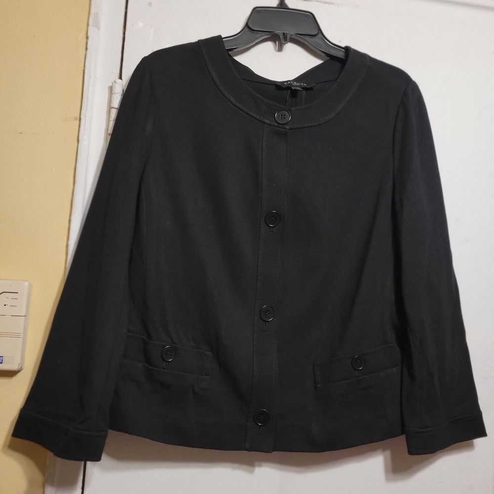 Talbots Elegant Black Long Sleeve Blazer Size 14P